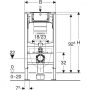 Geberit Duofix Bambini 97 cm magas szerelőelem gyermek fali WC-hez tartállyal 111.923.00.5 (111923005)