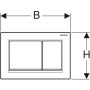 Geberit Omega30 működtetőlap 2 mennyiséges öblítéshez, fehér/matt fehér 115.080.11.1