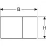 Geberit Sigma70 működtetőlap 2 mennyiséges öblítéshez, láva 115.622.JK.1