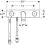 Geberit ONE két fogantyús fali mosdócsaptelep, Geberit ONE szerelőelemhez, króm 116.460.21.1