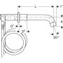 Geberit ONE fali mosdócsaptelep falsík alatti vezérlődobozhoz 165 mm, króm 116.462.21.1