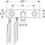 Geberit ONE fali mosdócsaptelep falsík alatti vezérlődobozhoz 204 mm, króm 116.464.21.1