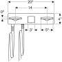 Geberit ONE két fogantyús fali mosdócsaptelep 22 cm, falsík alatti vezérlődobozhoz, króm 116.465.21.1
