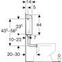 Geberit AP117 WC tartály, vízcsatlakozás oldalról vagy hátulról középen, fehér 136530111 (136.530.11.1)