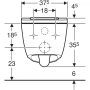 Geberit AquaClean Sela Square komplett higiéniai berendezés, fali kerámia WC, fehér takarólap 146.250.01.1