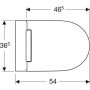 Geberit ONE TurboFlush fali WC 37x54 cm, ülőkével, fehér design takarólappal 500201011 (500.201.01.1)