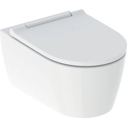 Geberit ONE mélyöblítésű fali WC 37x54 cm, TurboFlush öblítéssel és WC-ülőkével, matt fehér 500.202.JT.1