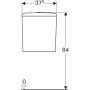 Geberit Smyle Square monoblokkos öblítőtartály, 37,5x43 cm 500.221.01.1