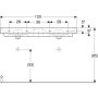 Geberit Smyle Square dupla mosdó 120x48 cm, csaplyuk nélkül, túlfolyóval 500.224.01.1 (500224011)