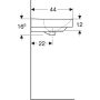 Geberit Smyle Square 55x44 cm-es mosdó 500.259.01.1