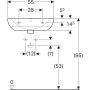 Geberit Selnova kézmosó 55x44 cm, csaplyukkal és túlfolyóval 500.315.01.7