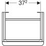 Geberit Smyle Square alsó szekrény kézmosóhoz ajtóval 44,2x35,6 cm, magasfényű fehér 500.350.00.1