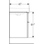 Geberit Smyle Square alsó szekrény mosdóhoz fiókkal 58,4x47 cm, magasfényű fehér 500.352.00.1