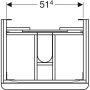 Geberit Smyle Square alsó szekrény mosdóhoz fiókkal 58,4x47 cm, magasfényű homokszürke 500.352.JL.1