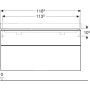 Geberit Smyle Square alsó szekrény dupla mosdóhoz fiókkal 118,4x47 cm, magasfényű fehér 500.356.00.1