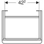 Geberit Smyle Square alsó szekrény kézmosóhoz ajtóval 49,2x40,6 cm, magasfényű homokszürke 500.363.JL.1