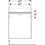 Geberit Smyle Square alsó szekrény kézmosóhoz ajtóval 53,6x43,3 cm, magasfényű fehér 500.365.00.1