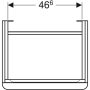 Geberit Smyle Square alsó szekrény kézmosóhoz ajtóval 53,6x43,3 cm, magasfényű fehér 500.365.00.1