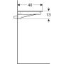 Geberit One rövidített kivitelű mosdó 75x40 cm csaplyuk nélkül, KeraTect, fehér/szálcsiszolt 500.391.01.2