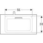 Geberit One rövidített kivitelű mosdó 75x40 cm csaplyuk nélkül, fehér/fényes fehér 500.391.01.3