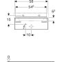 Geberit Xeno² alsó szekrény mosdóhoz 58x46,2 cm, egy fiókkal, magasfényű fehér 500.505.01.1