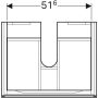 Geberit Xeno² alsó szekrény mosdóhoz 58x46,2 cm, egy fiókkal, faerezetes szürke 500.505.43.1