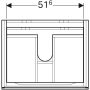 Geberit Xeno² alsó szekrény mosdóhoz 58x46,2 cm, két fiókkal, matt greige 500.506.00.1