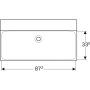 Geberit Xeno² mosdó 90x48 cm, csaplyuk és túlfolyó nélkül, KeraTect bevonattal, fehér 500.532.01.1