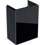 Geberit Acanto alsó szekrény kézmosóhoz, egy ajtóval 40 cm matt fekete/fényes fekete üveg (500.607.16.1)