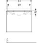 Geberit Acanto alsó szekrény mosdóhoz, egy fiókkal egy belső fiókkal 65 cm magasfényű fehér/fényes fehér üveg (500.610.01.2)