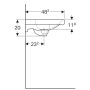 Geberit Acanto mosdó szelepfedéllel 60x48,2 cm 500629012 (500.629.01.2)