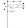 Geberit Acanto mosdó szekrényhez 75x48 cm 500641012 (500.641.01.2)