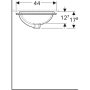 Geberit VariForm alulról beépíthető szögletes mosdó 53 cm, túlfolyóval 500.760.01.2