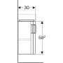 Geberit Selnova Compact 2 ajtós alsó szekrény sarok mosdóhoz 42,5x33 cm, világosszürke 501.483.00.1