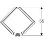 Geberit Selnova Compact 2 ajtós alsó szekrény sarok mosdóhoz 69x55 cm, fényes világosszürke 501.485.00.1