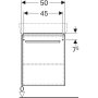 Geberit Selnova Compact 1 ajtós alsó szekrény mosdóhoz 50x36,7cm, fényezett fehér 501.492.00.1