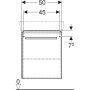 Geberit Selnova Compact 1 ajtós alsó szekrény mosdóhoz 55 cm, szerviztérrel, fényezett fehér 501.614.01.1