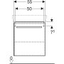 Geberit Selnova Compact 1 ajtós alsó szekrény mosdóhoz 60 cm, szerviztérrel, fényezett fehér 501.615.01.1