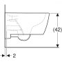 Geberit iCon fali kerámia WC 36x53 cm mélyöblítésű, zárt forma, Rimfree 501.661.00.1