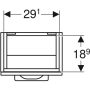 Geberit Selnova Square egy ajtós szekrény kézmosóhoz 32,3x55,7 cm, magasfényű fehér 502.730.00.1