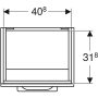 Geberit Selnova Square egy ajtós szekrény kézmosóhoz 44x55,7 cm, magasfényű fehér 502.738.00.1