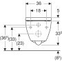 Geberit Acanto fali kerámia WC 36x53 cm TurboFlush technológiával, KeraTect bevonattal, Rimless kivitel, fehér 502.774.00.8 (502774008)