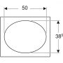 Geberit Selnova Square mosdópult 59,1x47,5 cm, matt láva 502.861.00.1