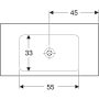 Geberit One beépíthető mosdó 90x48 cm csaplyuk és túlfolyó nélkül, KeraTect felület bevonattal 505.011.01.3