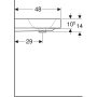 Geberit One mosdó 90x48 cm csaplyukkal, túlfolyó nélkül, KeraTect felület bevonattal 505.020.01.3