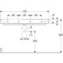 Geberit One mosdó 120x48 cm csaplyukkal, túlfolyó nélkül, KeraTect felület bevonattal 505.020.01.5