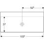 Geberit One mosdó csaplyuk és túlfolyó nélkül 105x48 cm, KeraTect felület bevonattal 505.021.01.4