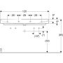 Geberit One mosdó 120x48 cm két csaplyukkal, túlfolyó nélkül, KeraTect felület bevonattal 505.022.01.5