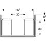 Geberit One alsó szekrény mosdóhoz 1 fiókkal 74x47 cm, tölgy 505.072.00.5