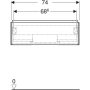 Geberit One alsó szekrény mosdóhoz 1 fiókkal 74x47 cm, tölgy 505.072.00.5